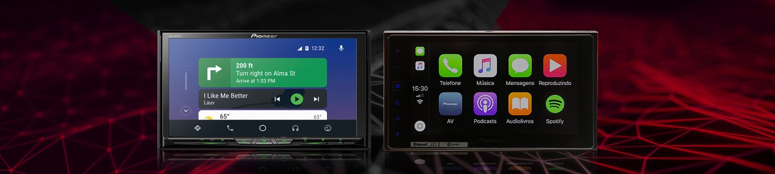 Mutimidia Pioneer com sistema integrado Carplay e android auto, já instalado e com garantia.